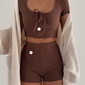 💜SOLD 🔶Tiger Mist Davey SET shorts + top